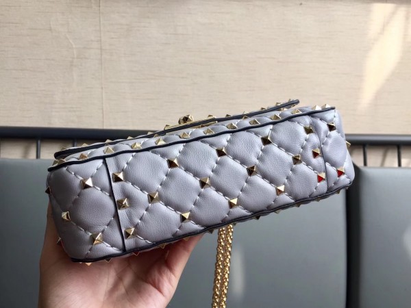 Valentino Spike Small Bag Lambskin Pale Blue High