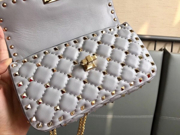 Valentino Spike Small Bag Lambskin Pale Blue High