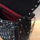 Valentino Spike Medium Bag Crinkled Lambskin Black High