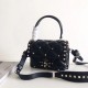 Valentino Candystud Mini Handbag In Black Lambskin High