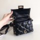 Valentino Candystud Mini Handbag In Black Lambskin High