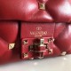 Valentino Candystud Mini Handbag In Red Lambskin High