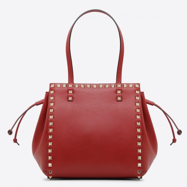 Valentino Red Double Handle Drawstring Bag High