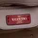 Valentino Light Grey Quilted Candystud Top Handle Bag High