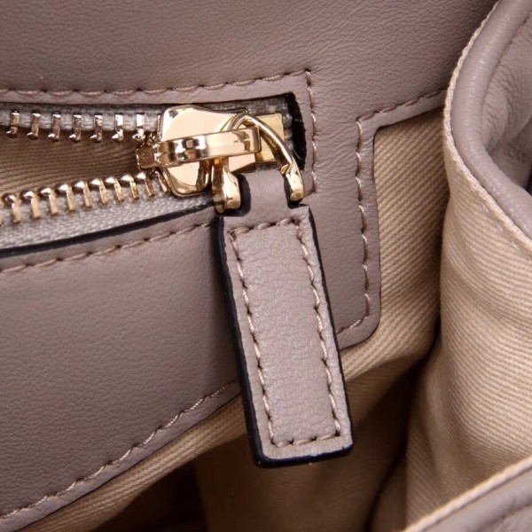 Valentino Light Grey Quilted Candystud Top Handle Bag High