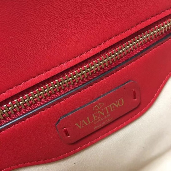 Valentino Garavani Quilted Candystud Top Handle Bag Red High