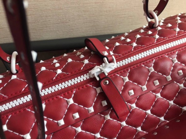 Valentino Garavani Free Spike Duffle Bag Red High