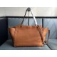 Valentino Medium Tote Bag In Brown Grainy Calfskin High