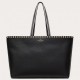 Valentino Large Shopping Bag In Black Leather High