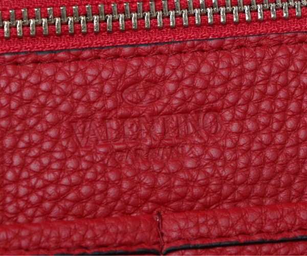 Valentino Medium Tote In Red Grain Calfskin High