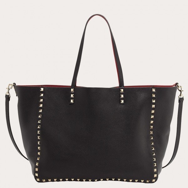 Valentino Black Medium Reversible Tote High