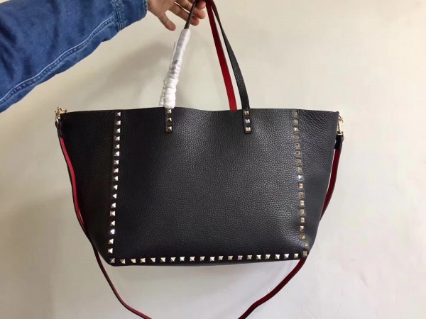 Valentino Black Medium Reversible Tote High