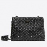 Valentino Spike Tote Bag All Black High