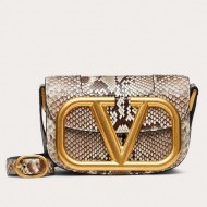 Valentino Spike Medium Bag Crinkled Lambskin Red High