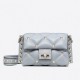 Valentino Mini Candystud Crossbody Bag In Pale Blue Lambskin High