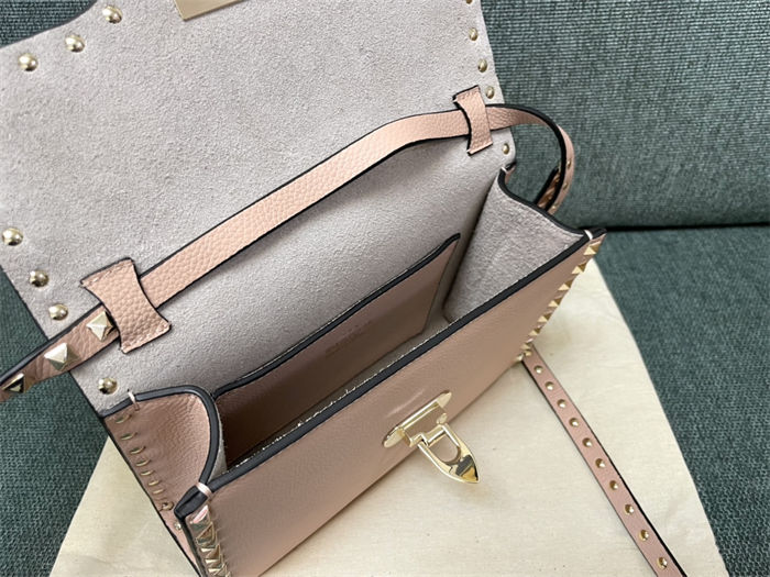 Valentino Small Crossbody Bag In Poudre Grained Leather High