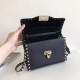 Valentino Small Crossbody Bag In Black Grained Leather High