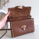 Valentino Small Crossbody Bag In Brown Grained Leather High