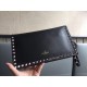 Valentino Medium Clutch In Black Calfskin High