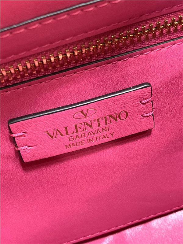 Valentino GARAVANI ROMAN STUD NAPPA CHAIN BAG Fuchsia High