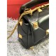 Valentino GARAVANI ROMAN STUD NAPPA CHAIN BAG Black High