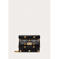 Valentino GARAVANI Small ROMAN STUD NAPPA CHAIN BAG Black High