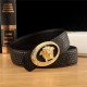 Versace Medusa Round Buckle Leather Belt 38mm High