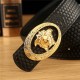 Versace Medusa Round Buckle Leather Belt 38mm High