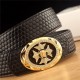 Versace Medusa Round Buckle Leather Belt 38mm High