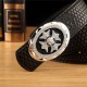 Versace Medusa Round Buckle Leather Belt 38mm High