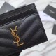 MONOGRAM CARD CASE IN GRAIN DE POUDRE EMBOSSED LEATHER Gold-Metal Black High