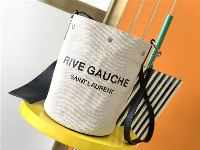 RIVE GAUCHE BUCKET BAG IN LINEN High