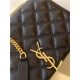 BECKY MINI CHAIN BAG IN CARRÉ-QUILTED LAMBSKIN Black High