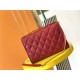 BECKY MINI CHAIN BAG IN CARRÉ-QUILTED LAMBSKIN Red High