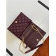 BECKY MINI CHAIN BAG IN CARRÉ-QUILTED LAMBSKIN Burgundy High