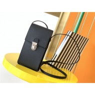 TUC PHONE POUCH WITH STRAP IN SUPPLE CALFSKIN High