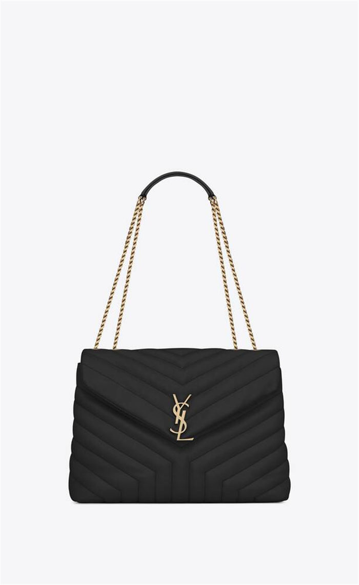 LOULOU MEDIUM IN MATELASSÉ “Y” LEATHER Gold-Tone Black High