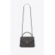 COLLEGE MEDIUM CHAIN BAG IN QUILTED LEATHER Grey High