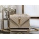 ENVELOPE MEDIUM BAG IN MIX MATELASSÉ GRAIN DE POUDRE EMBOSSED LEATHER Beige-Gold High