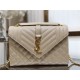 ENVELOPE MEDIUM BAG IN MIX MATELASSÉ GRAIN DE POUDRE EMBOSSED LEATHER Beige-Gold High