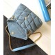 LOULOU PUFFER SMALL BAG IN QUILTED Denim Blue High