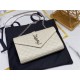 ENVELOPE SMALL BAG IN MIX MATELASSÉ GRAIN DE POUDRE EMBOSSED LEATHER White-Silver High