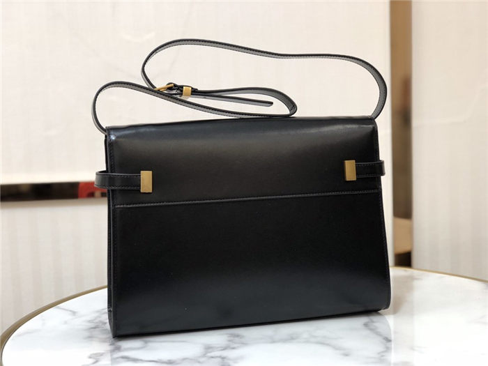 MANHATTAN SHOULDER BAG IN BOX SAINT LAURENT LEATHER High