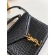 CASSANDRA MINI TOP HANDLE BAG IN CROCODILE-EMBOSSED SHINY LEATHER High