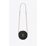 VINYLE ROUND CAMERA BAG IN CHEVRON-QUILTED GRAIN DE POUDRE EMBOSSED LEATHER High