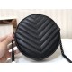 VINYLE ROUND CAMERA BAG IN CHEVRON-QUILTED GRAIN DE POUDRE EMBOSSED LEATHER High