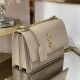 SUNSET MEDIUM IN CROCODILE EMBOSSED SHINY LEATHER Gold-Metal Beige High