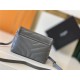 LOULOU TOY BAG IN MATELASSÉ "Y" LEATHER Grey mid