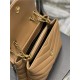 LOULOU SMALL IN MATELASSÉ “Y” LEATHER Gold-Tone Caramel High