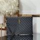 MONOGRAM DOCUMENT HOLDER IN MATELASSÉ LEATHER GOLD-TONED METAL High